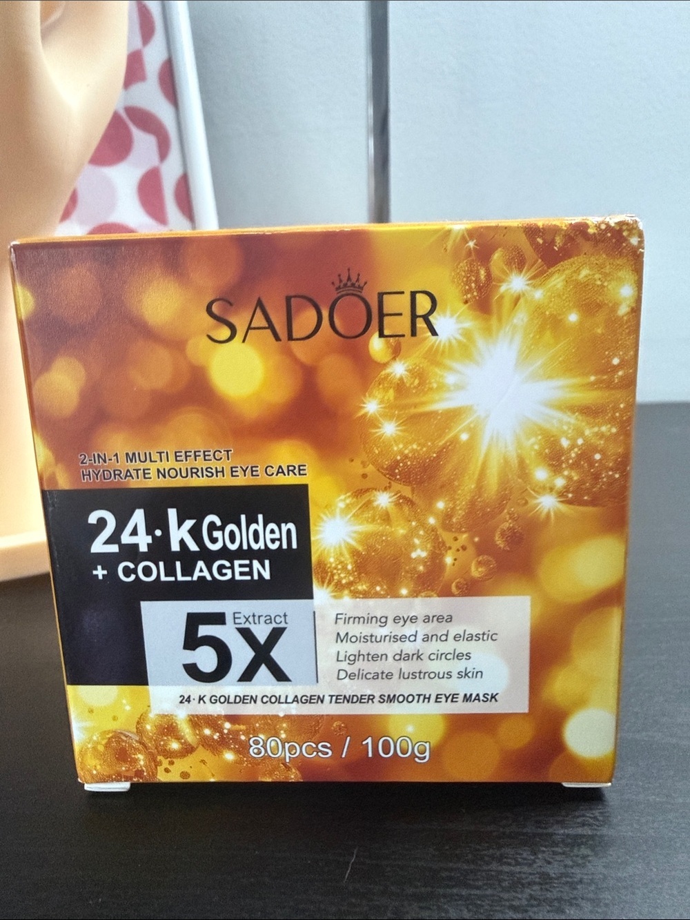 Sadoer 24K Golden + Collagen Eye Masks 80 pcs. NIB Tik Tok Viral